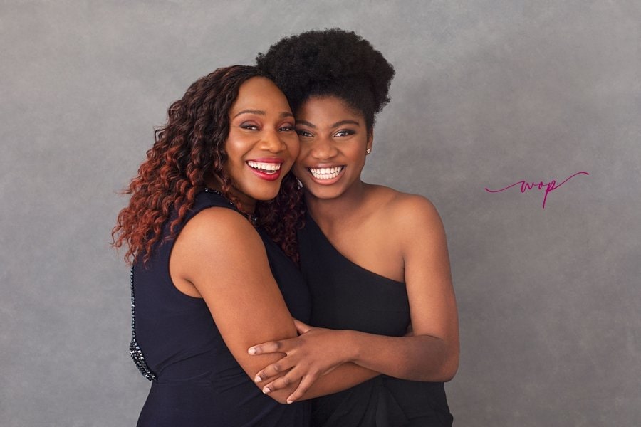 Beautiful Mother Daughter Posing Studio Stock Photo by ©Forewer 237247920